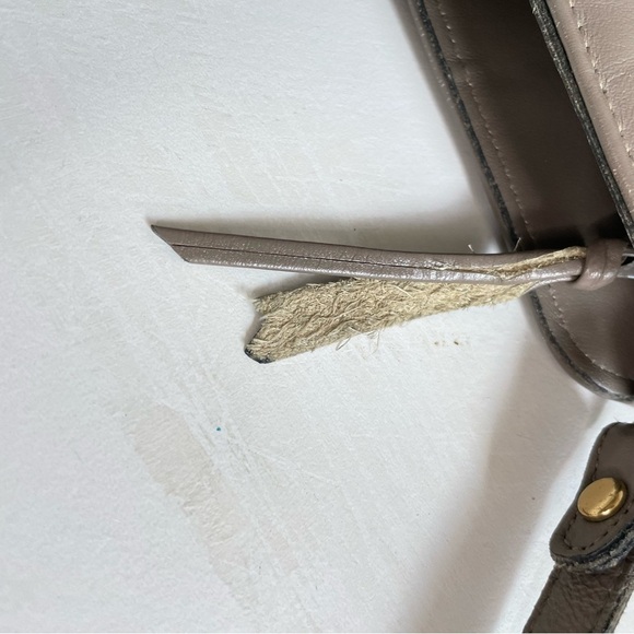 ETIENNE AIGNER Vintage Leather Bag Zipper Greige Taupe Minimalist - Picture 14 of 16